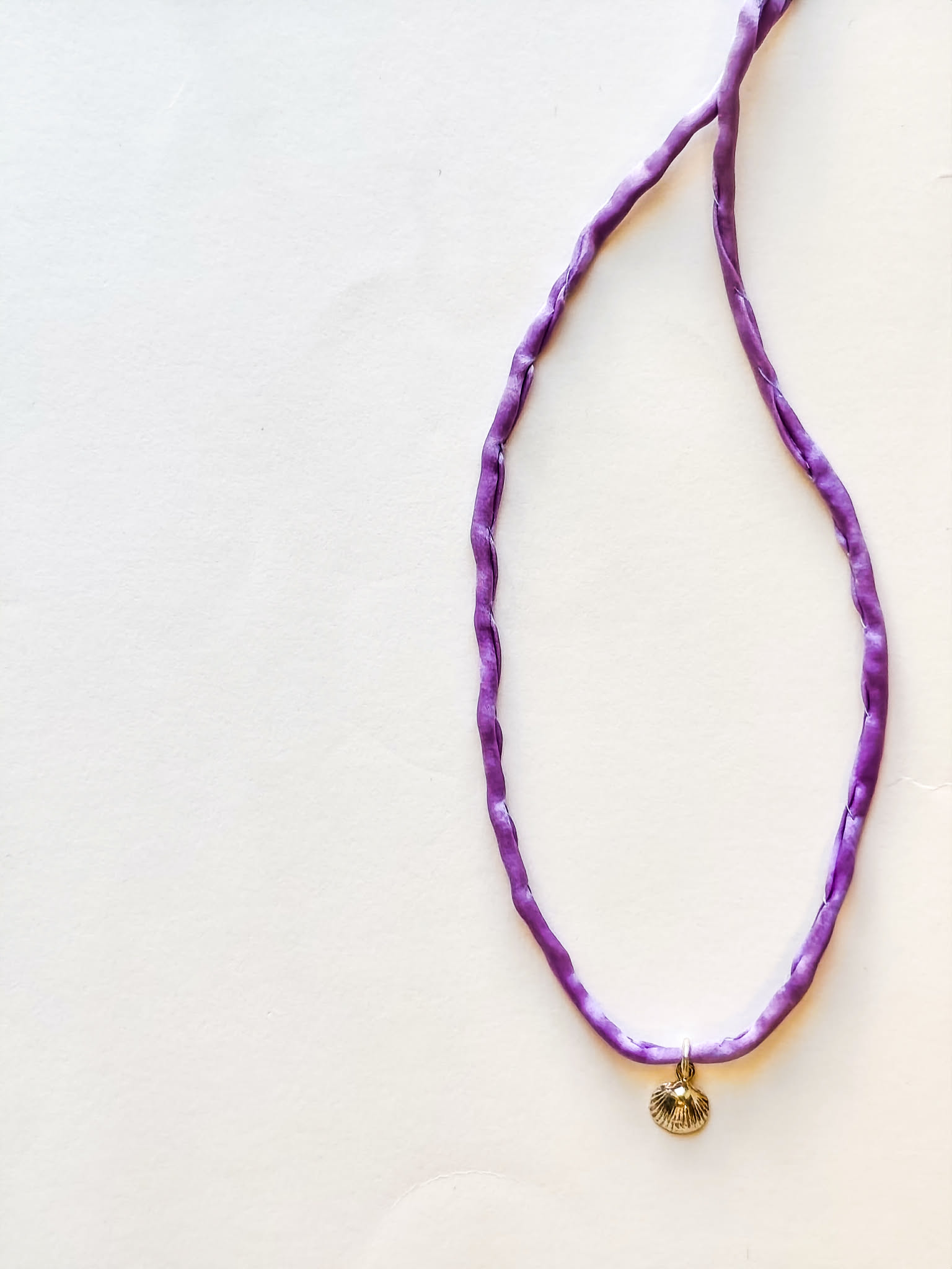 Necklace - Lilac Silk Shell