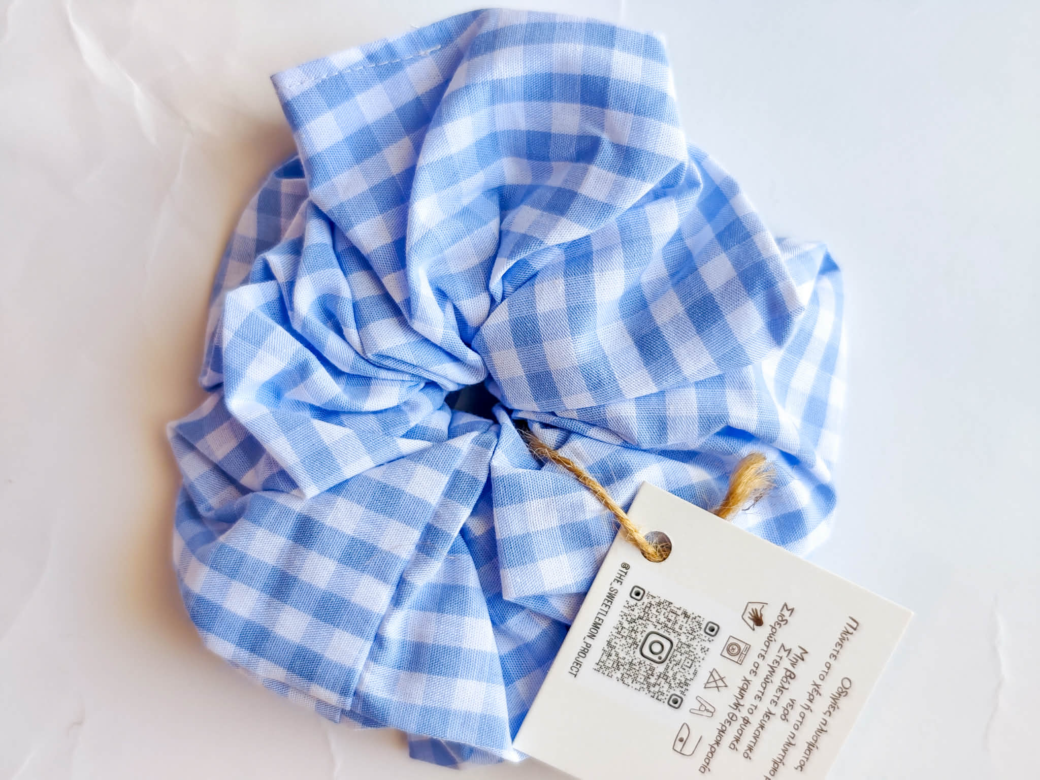 Scrunchie - Blue Picnic